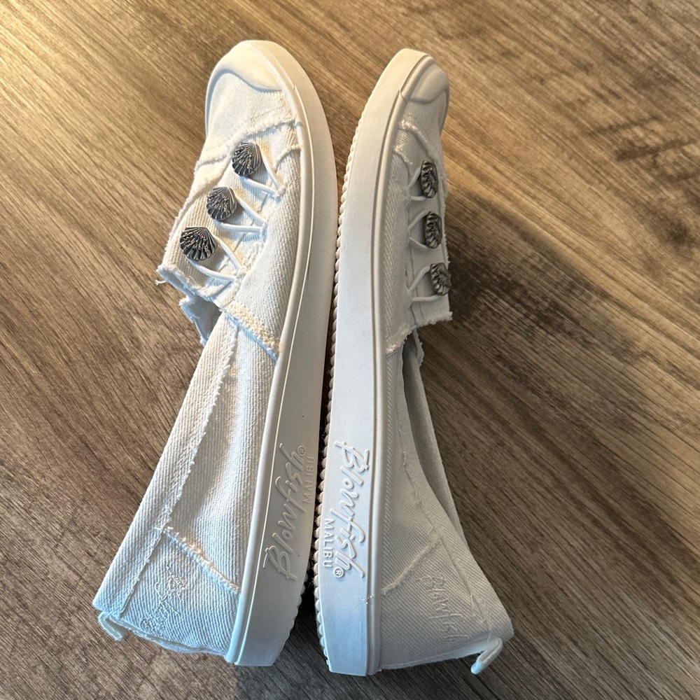 Blowfish White Canvas Slip-On Sneakers for Women - Picture 4 of 5